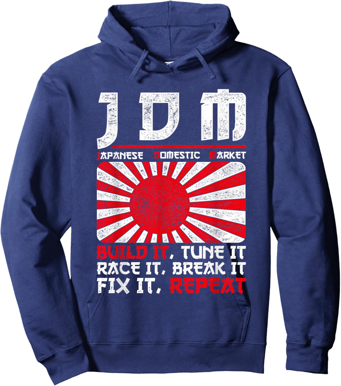 JDM Motorsport Car Tuning Automotive Hoodie - Hoodie | Navy