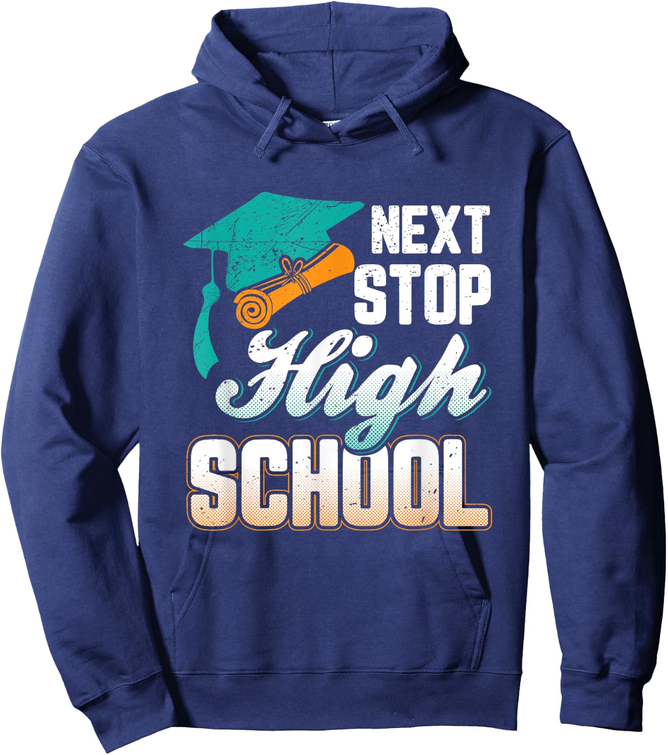 Next Stop High School Graduation Hoodie - Hoodie | Navy
