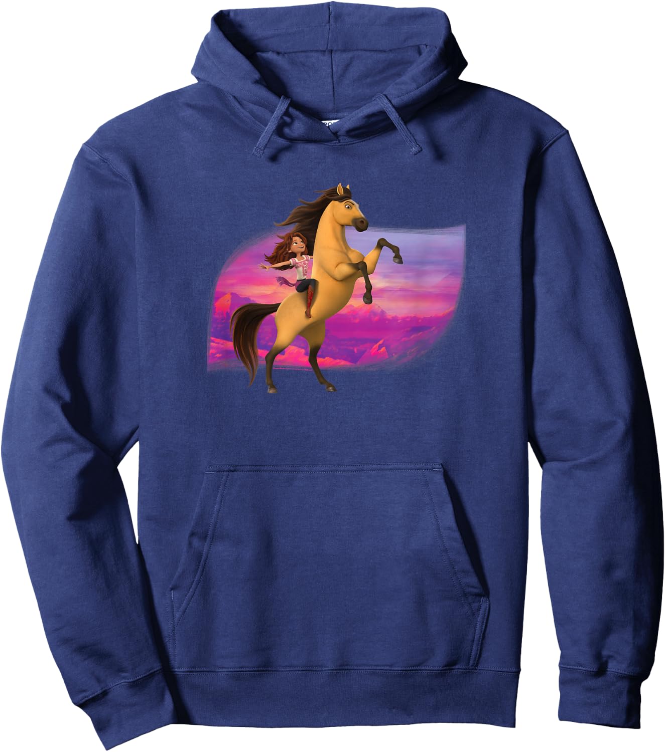 Spirit Untamed - Spirit and Happy Mountain Sunset Hoodie - Hoodie | Navy