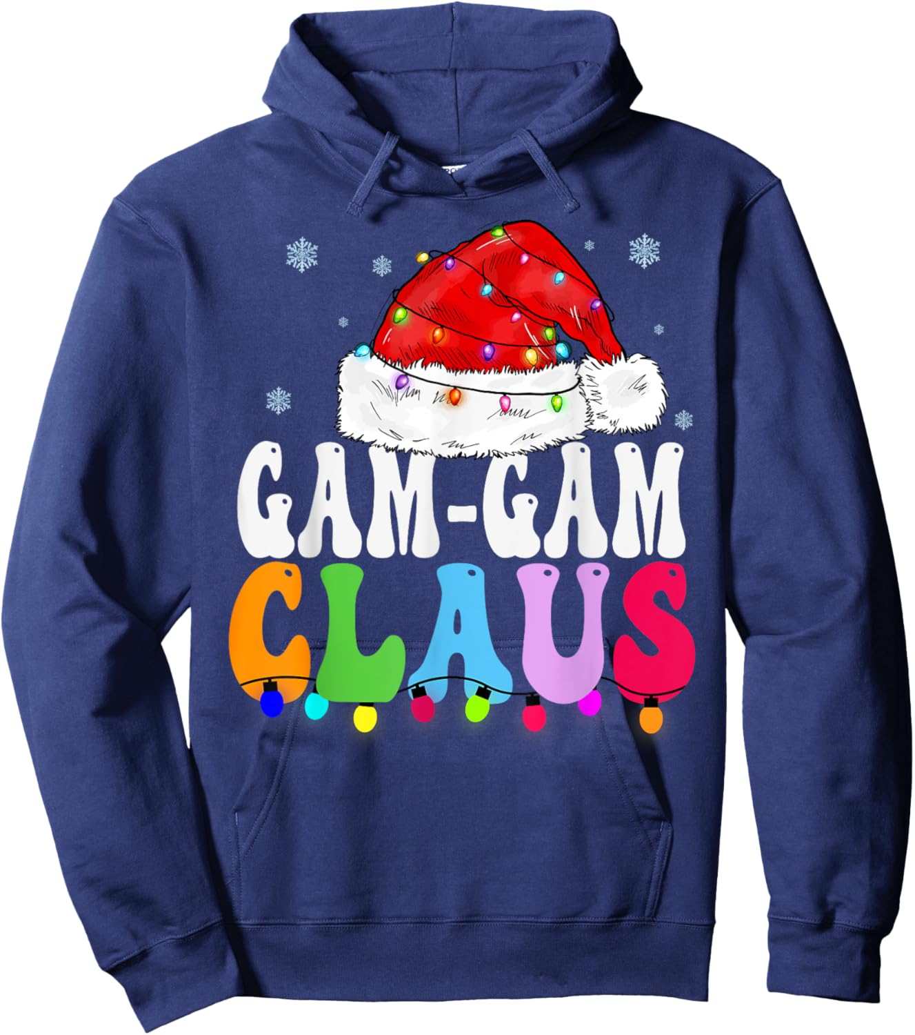 Gam-Gam Claus Funny Xmas Family Matching Grandma Christmas Hoodie - Hoodie | Navy