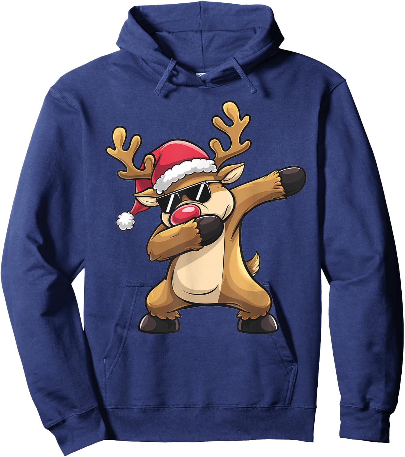 Dabbing Rudolf Reindeer Christmas Hoodie - Hoodie | Navy