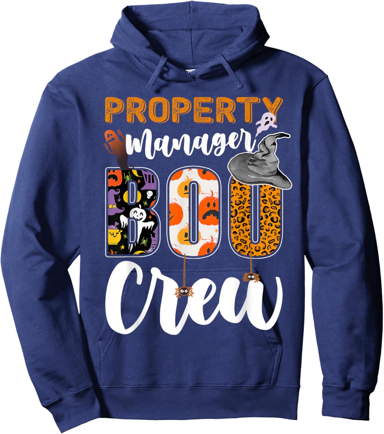 Property Manager Boo Crew Halloween Matching Hoodie - Hoodie | Navy