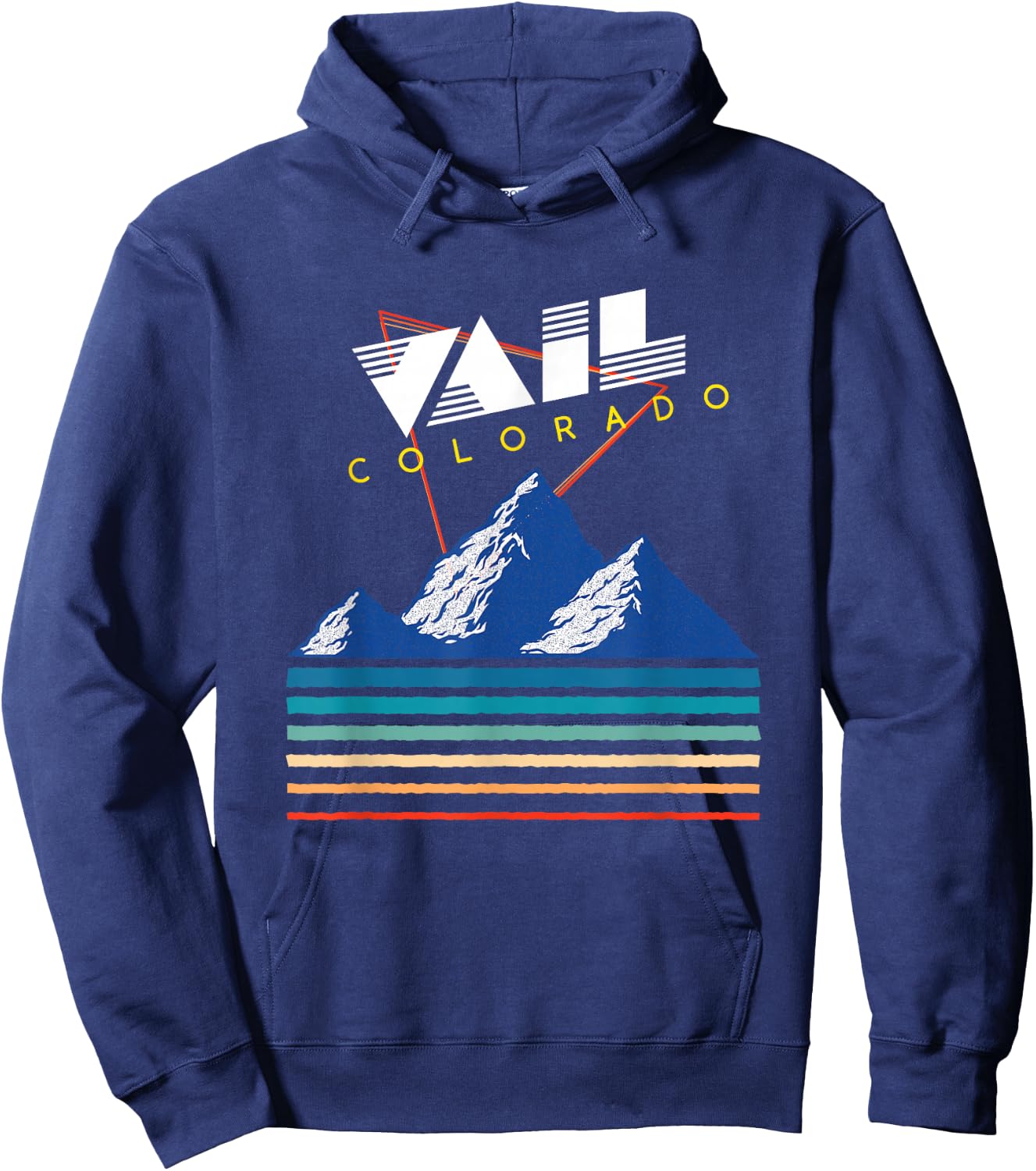 Vail Colorado - USA Ski Resort 1980s Retro Collection Hoodie - Hoodie | Navy