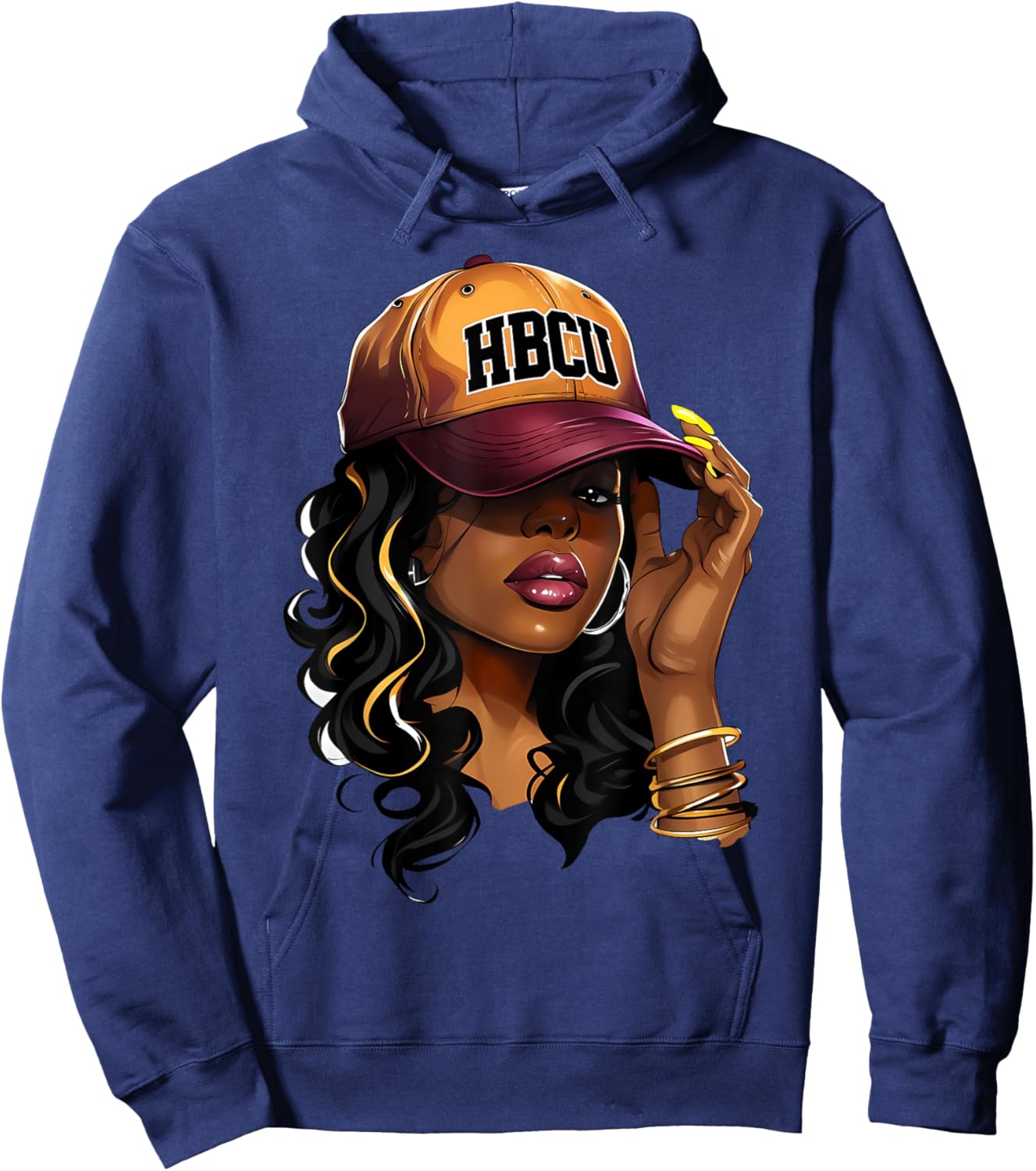 Retro Dope Future HBCU Grad Black Graduation HBCU Girl Women Hoodie - Hoodie | Navy