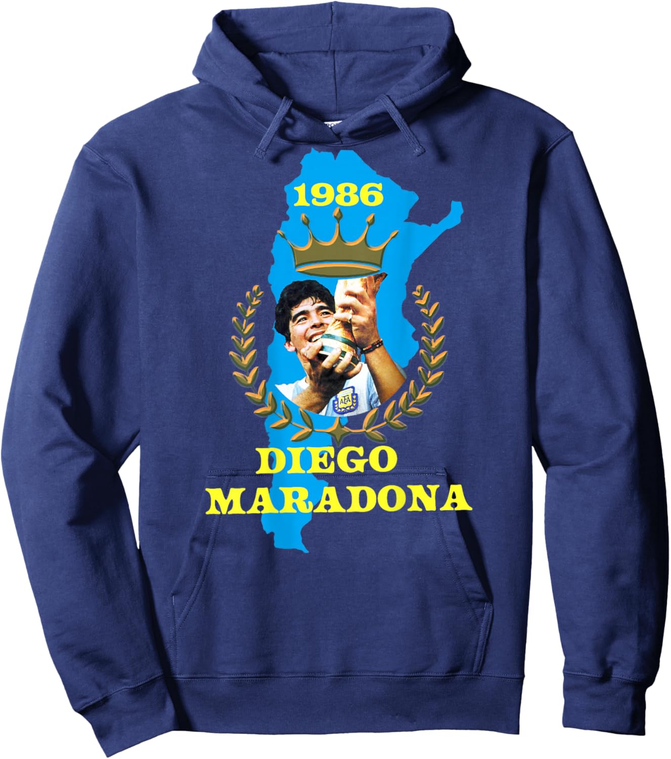 Diego Maradona_003_Back Printed Hoodie - Hoodie | Navy