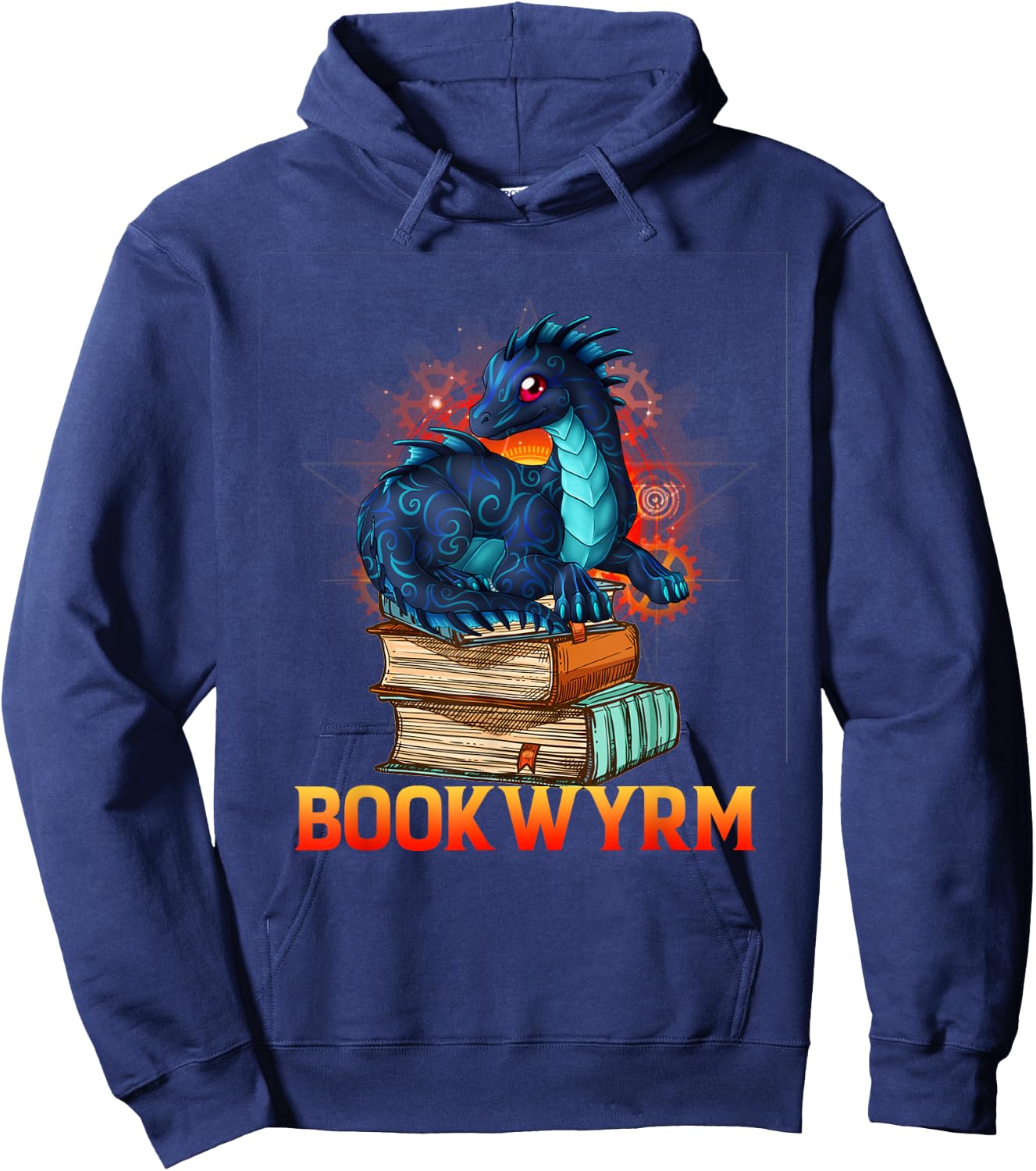 Book Wyrm Bookwyrm Dragon Lover Reading Men Women Gift Hoodie - Hoodie | Navy