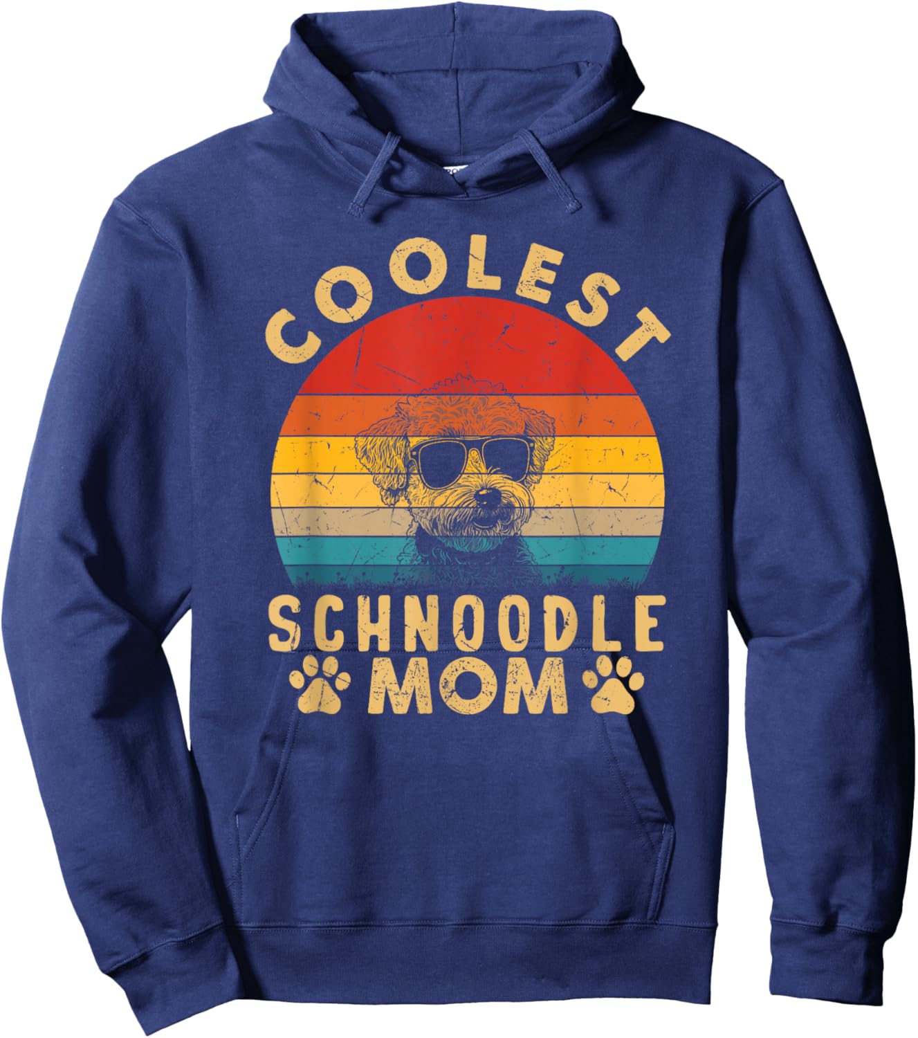 Coolest Schnoodle Dog Mom Women Gifts Vintage Mothers Day Hoodie - Hoodie | Navy