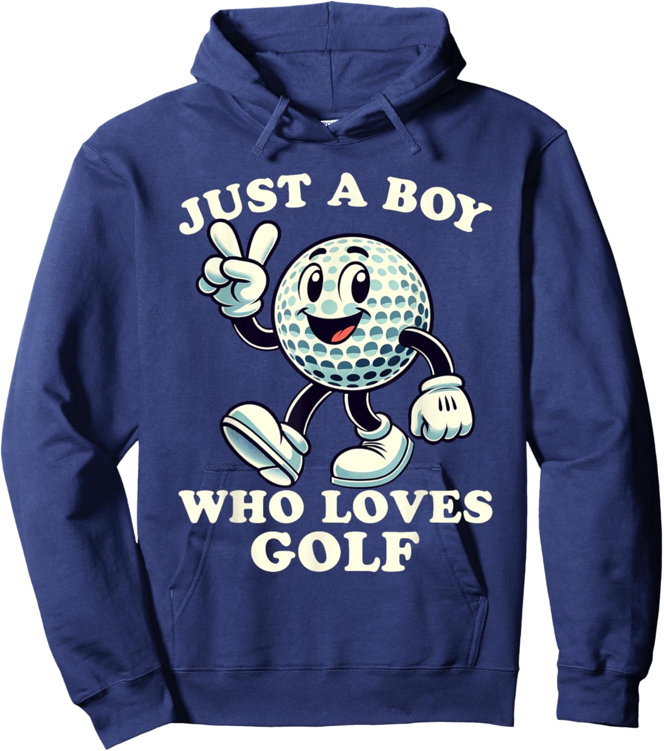 Just a Boy Who Loves Golf Funny Golf Designs Boys Hoodie - Hoodie | Navy