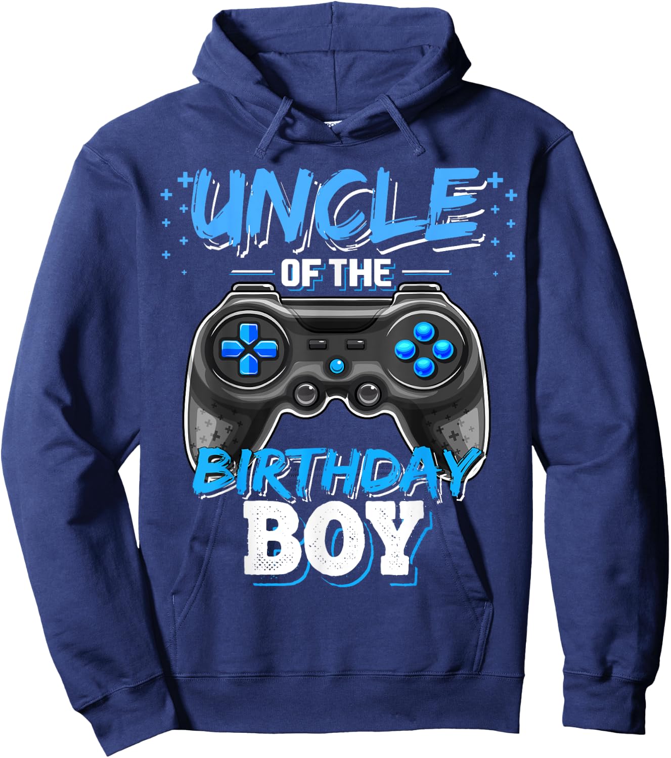 Uncle of the Birthday Boy Matching Video Game Birthday Gift Hoodie - Hoodie | Navy