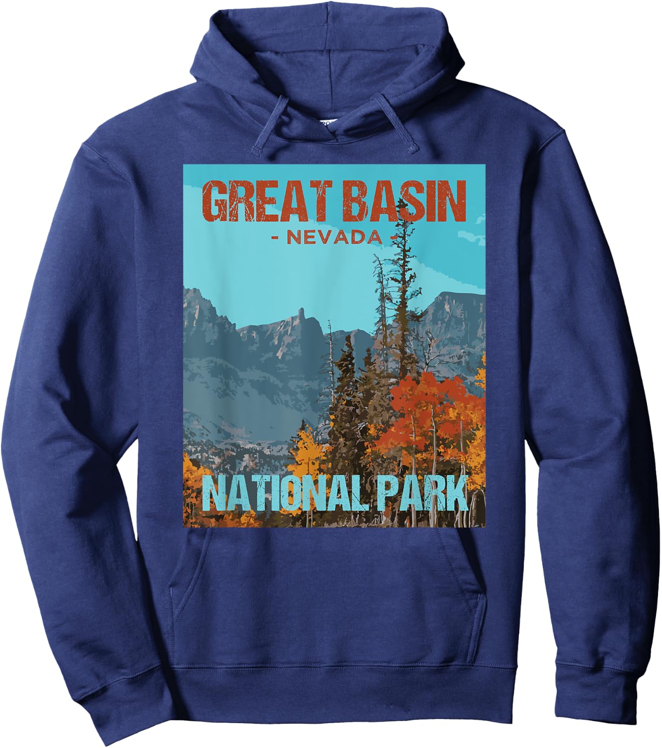 Great Basin National Park Nevada Poster Design Hoodie - Hoodie | Navy