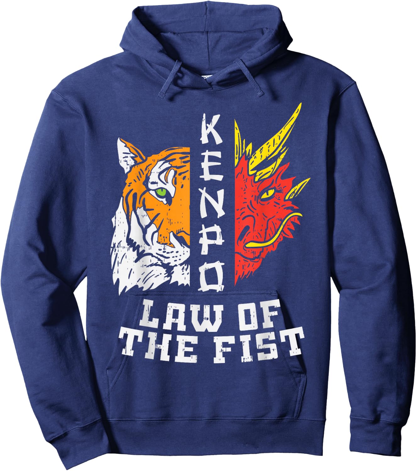 Kenpo Law Of Fist Tiger Dragon Kempo Karate Men Women Gift Hoodie - Hoodie | Navy