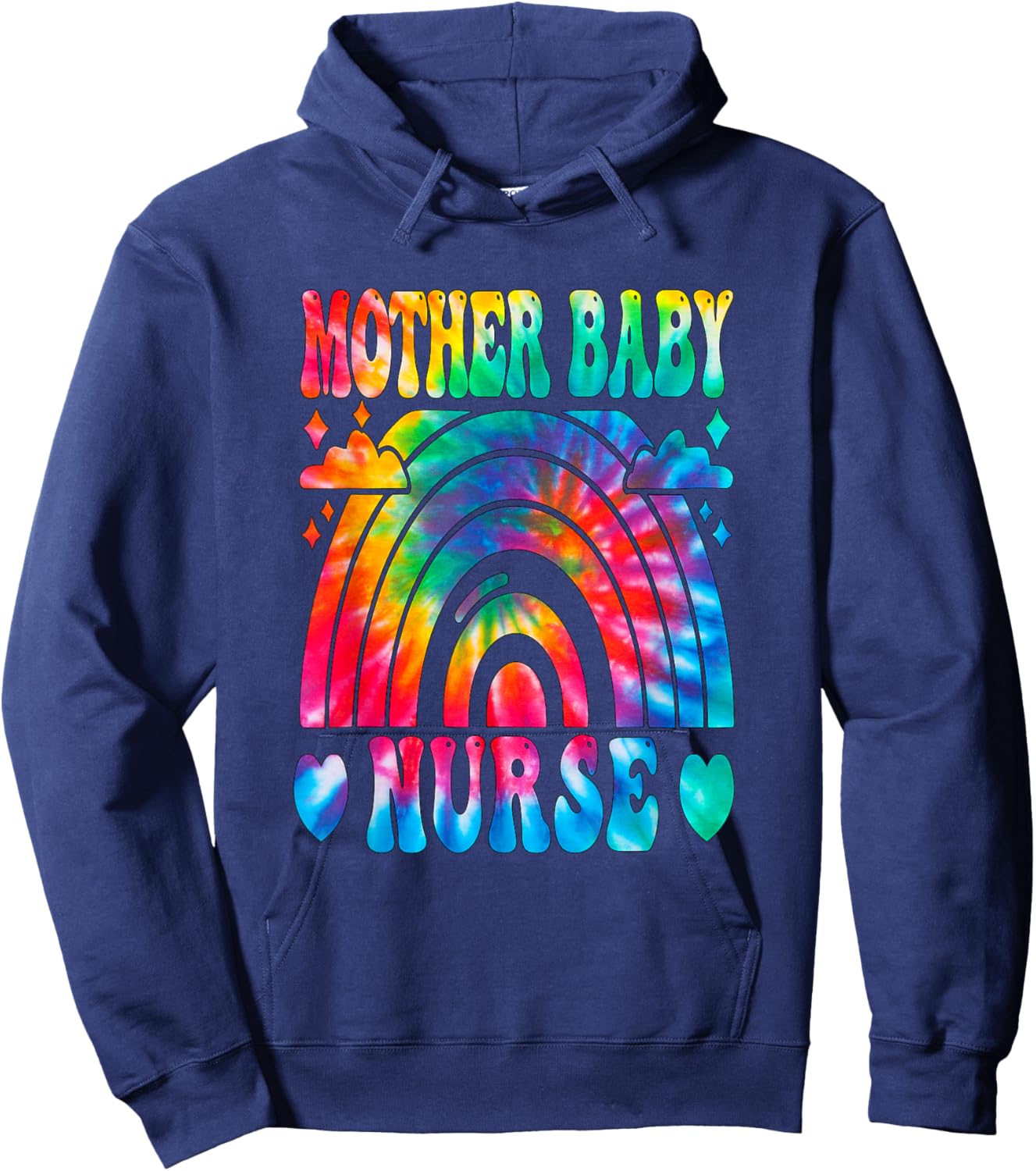 Postpartum Mother Baby Nurse Mom Baby Postpartum Nursing Hoodie - Hoodie | Navy
