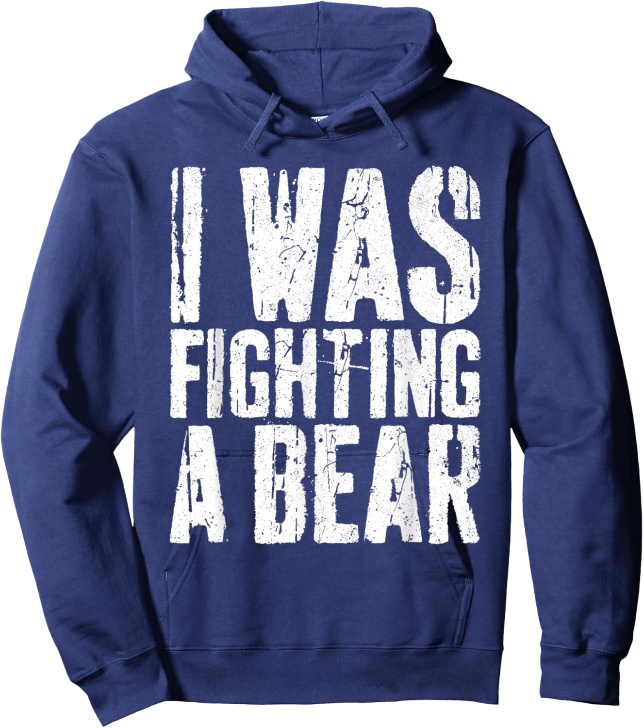 I Was Fighting A Bear Shirt Funny Surgery Get Well Soon Hoodie - Hoodie | Navy