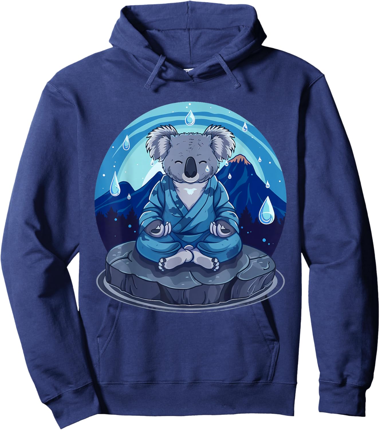 Koala Meditation Mountain Yoga Zen Buddha Buddhist Hindu Hoodie - Hoodie | Navy