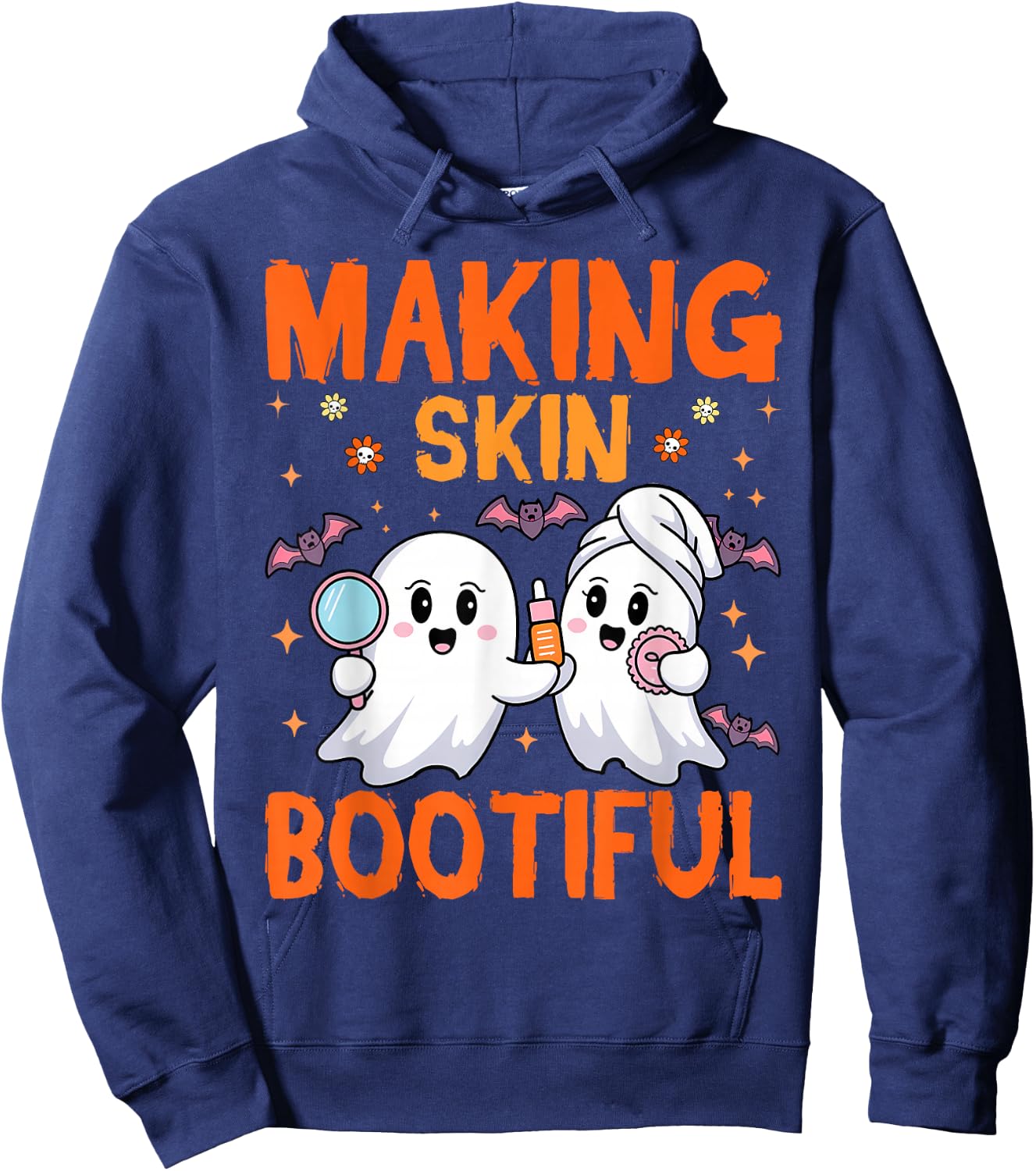 Making Skin Bootiful Estheticians Skincare Lady Halloween Hoodie - Hoodie | Navy