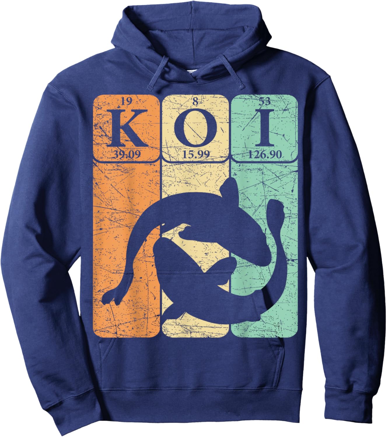 Koi Periodic Table Elements Japanese Koi Carp Fish Hoodie - Hoodie | Navy