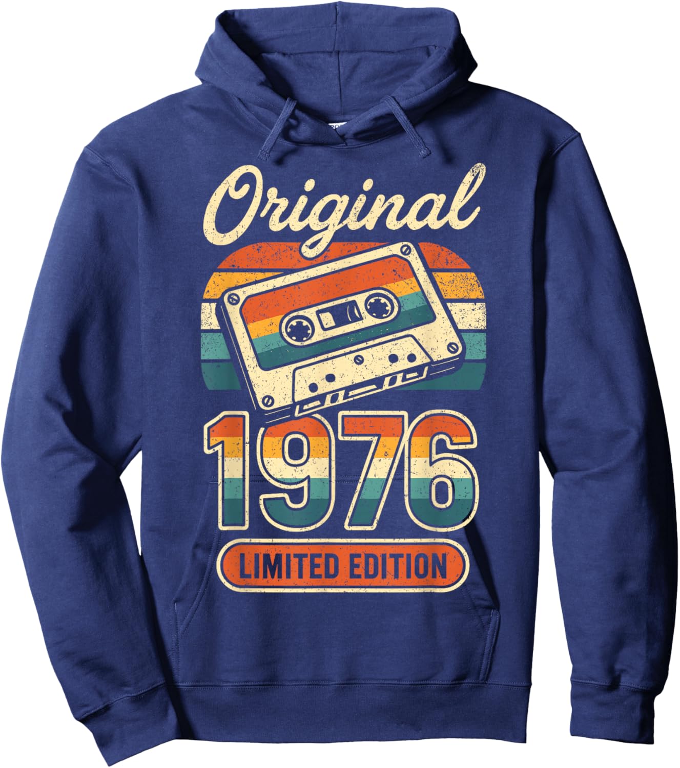 50th Birthday Man Woman 50 Years Decoration 1976 Gift Funny Hoodie - Hoodie | Navy