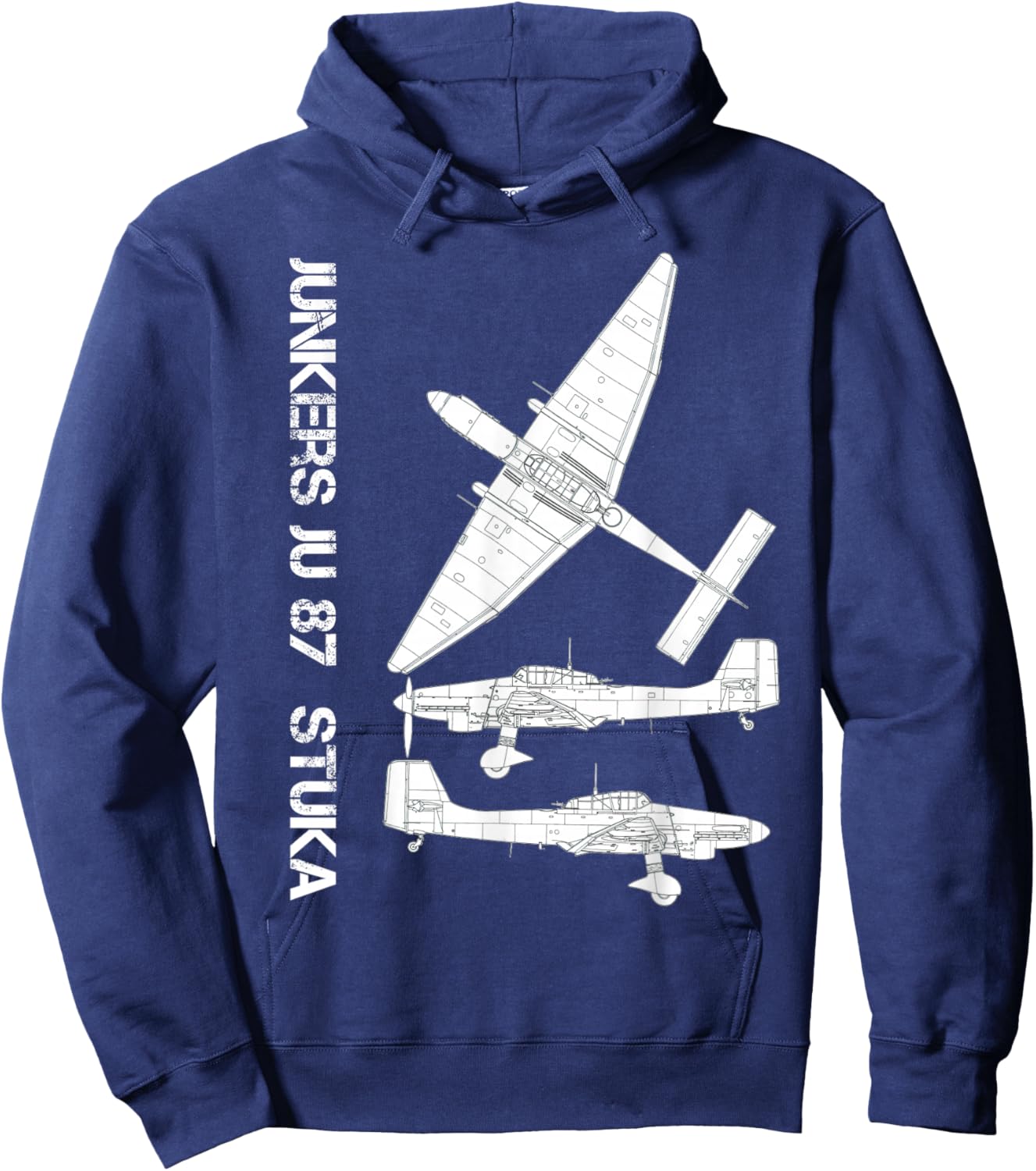 Junkers Ju 87 Stuka German WW2 Bomber Luftwaffe Airplane Hoodie - Hoodie | Navy