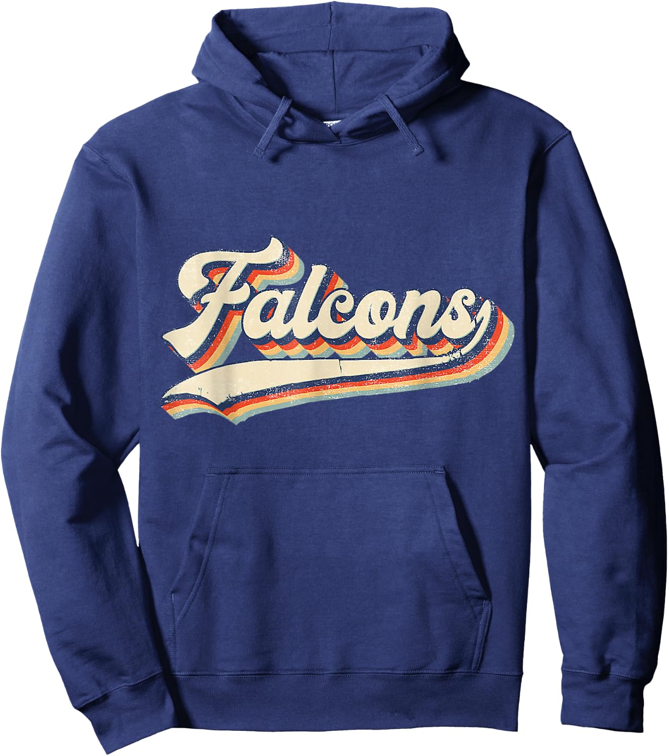 Falcons Sports Name Vintage Retro Women Boy Girl Hoodie - Hoodie | Navy