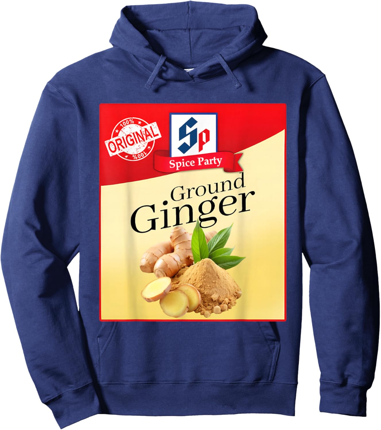 Ground Ginger Condiment Costume Holiday Spice Group Costumes Hoodie - Hoodie | Navy