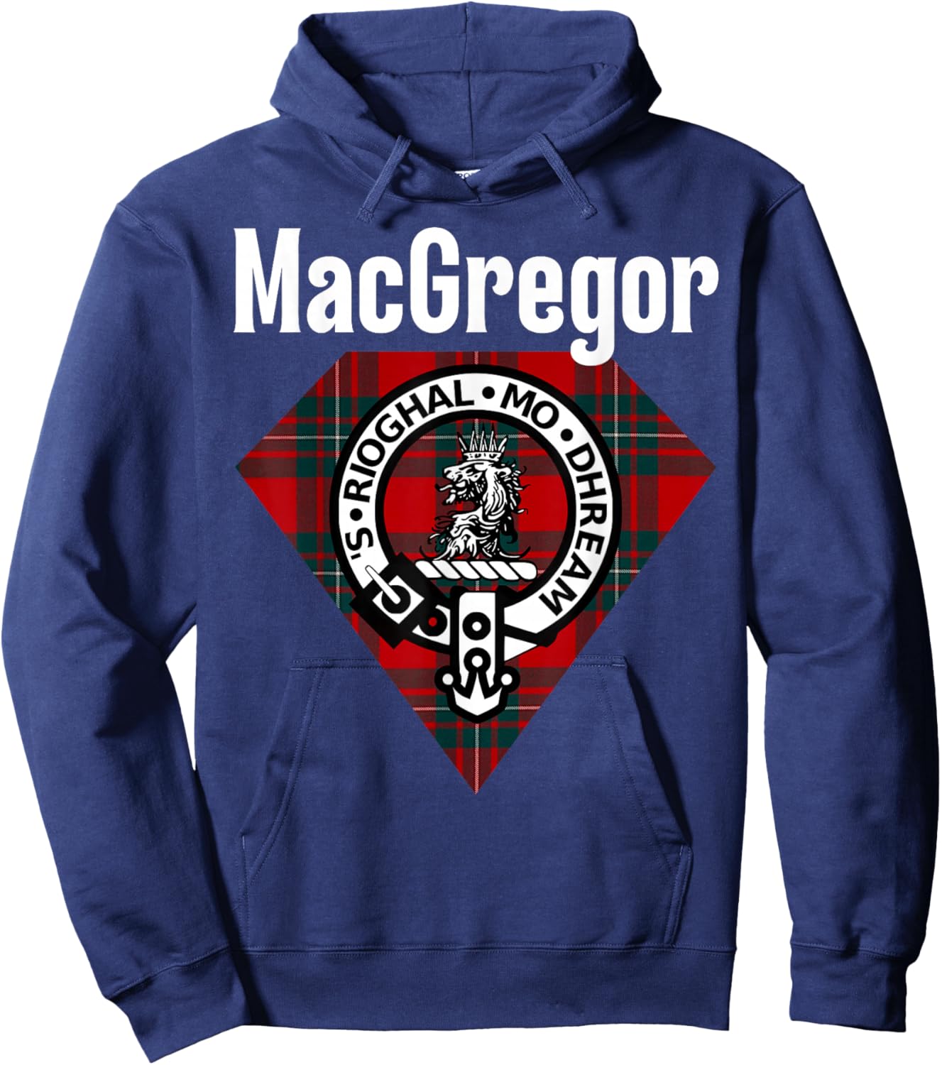 MacGregor Clan Scottish Name Coat Of Arms Tartan Hoodie - Hoodie | Navy