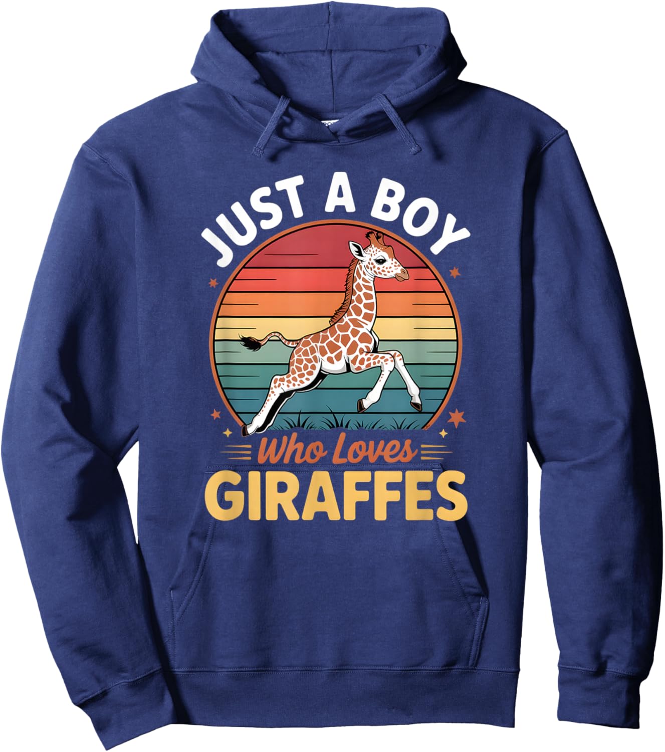 Boys Giraffe Hoodie - Hoodie | Navy
