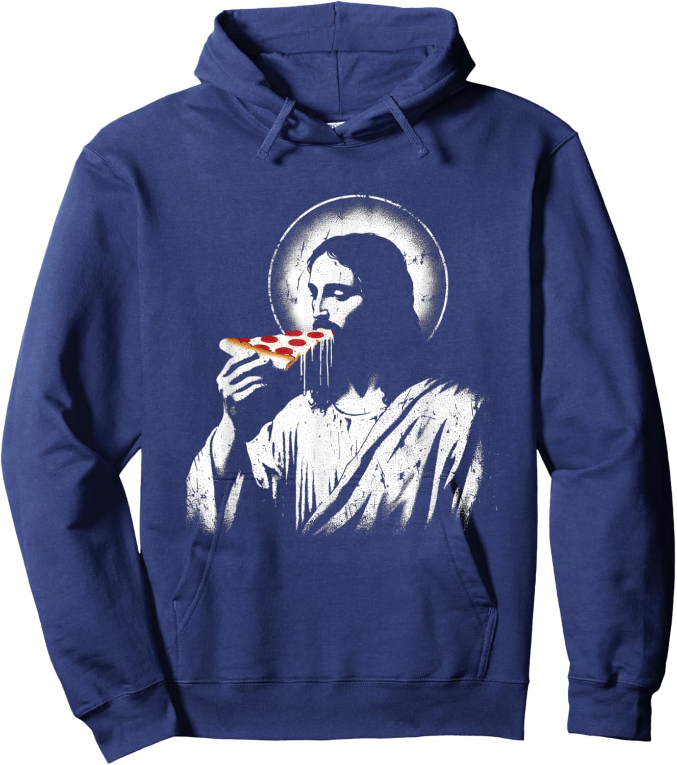 Jesus Pizza Slice - Funny Christian Religious Pizza Lover Hoodie - Hoodie | Navy