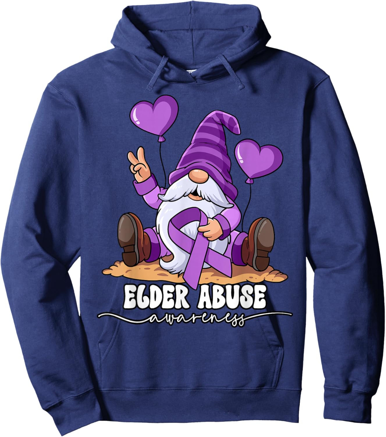 Elder Abuse Awareness Hoodie - Hoodie | Navy