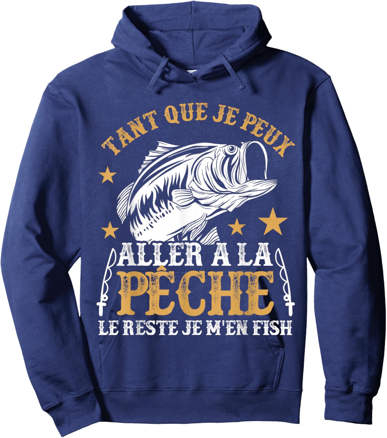 Funny Fisherman Shirt Fish Fishing Humor Fisherman , Black, S Hoodie - Hoodie | Navy