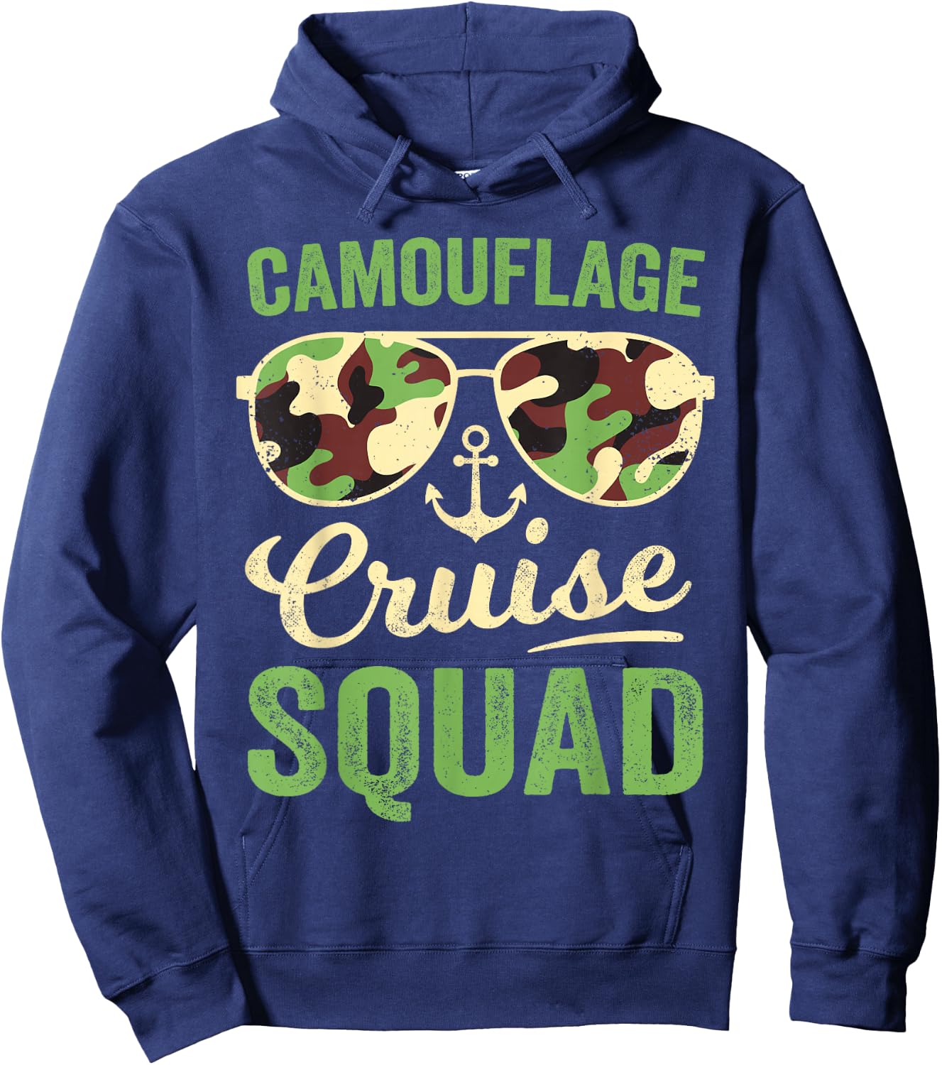 Camouflage Cruise Squad Retro Vintage Family Matching Camo Hoodie - Hoodie | Navy