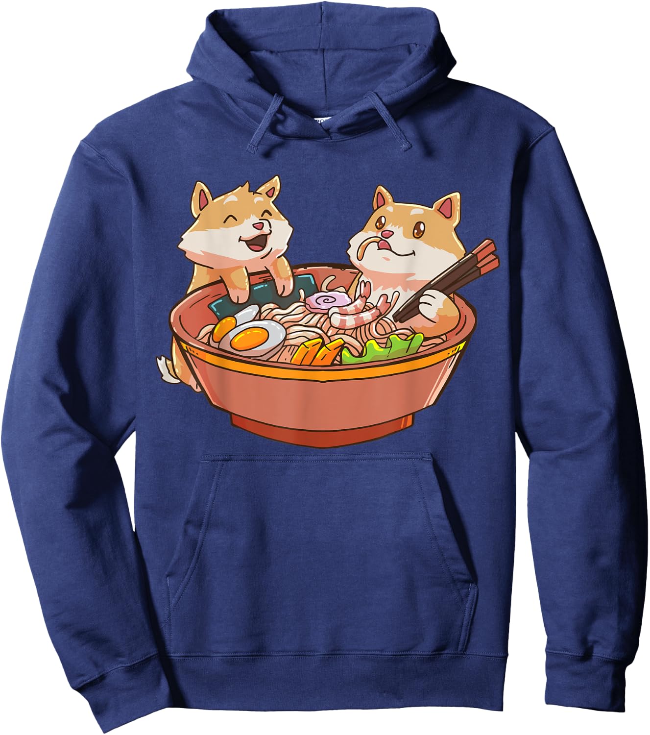 Shiba Inu Dog Ramen Bowl Anime Kawaii Japanese Gift Hoodie - Hoodie | Navy