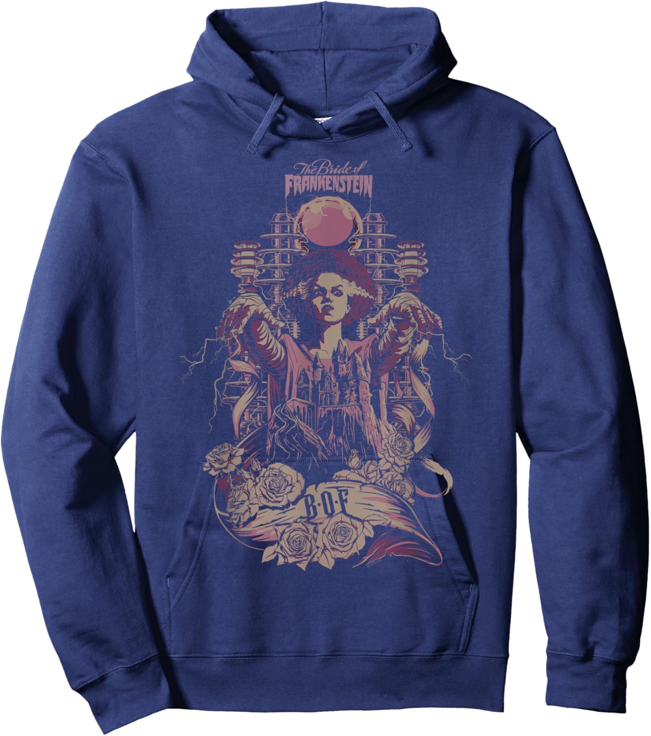 Universal Monsters Bride Of Frankenstein Vintage Hoodie - Hoodie | Navy