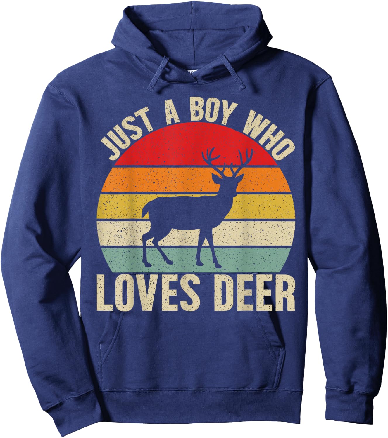 Just a Boy Who Loves Deer For Deer Lover Kids Boys Hoodie - Hoodie | Navy