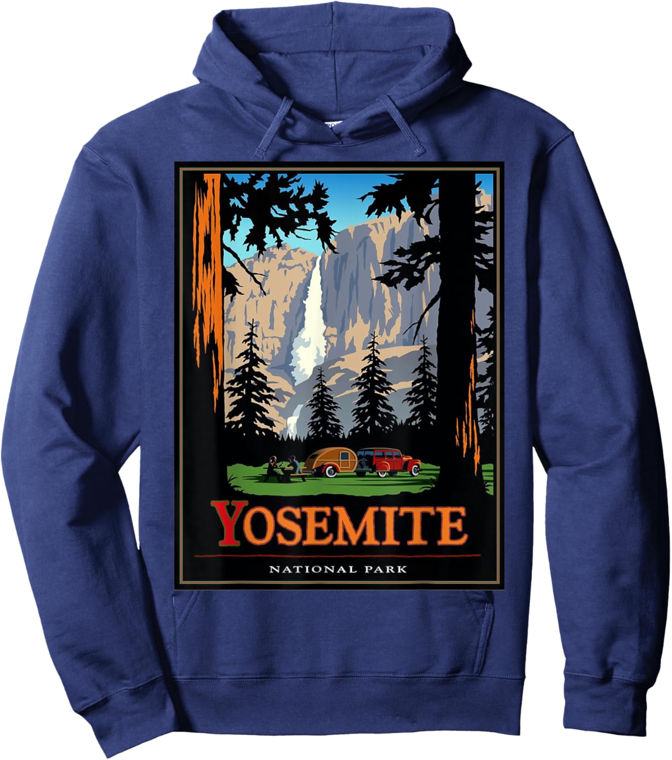 Yosemite Shirt Vintage National Park Hoodie - Hoodie | Navy