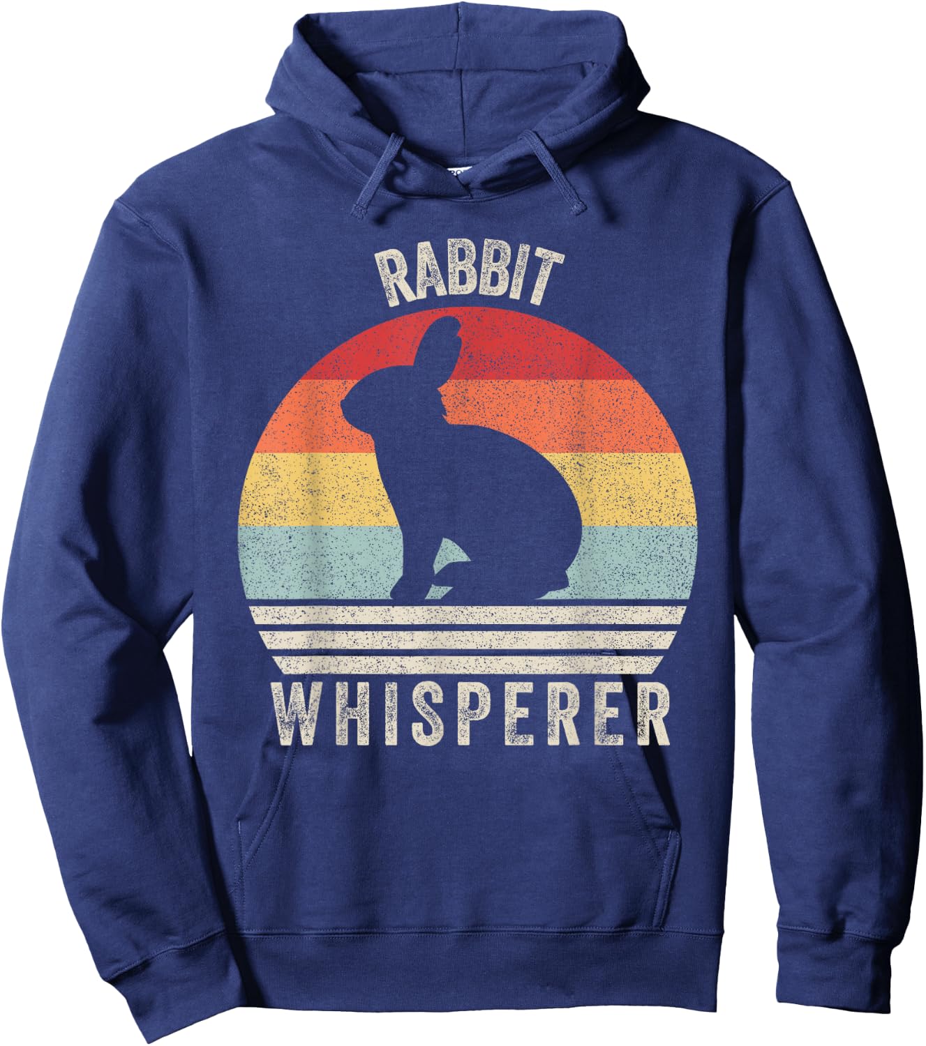 Retro Rabbit Whisperer Shirt Bunny Rabbit Animal Lovers Hoodie - Hoodie | Navy