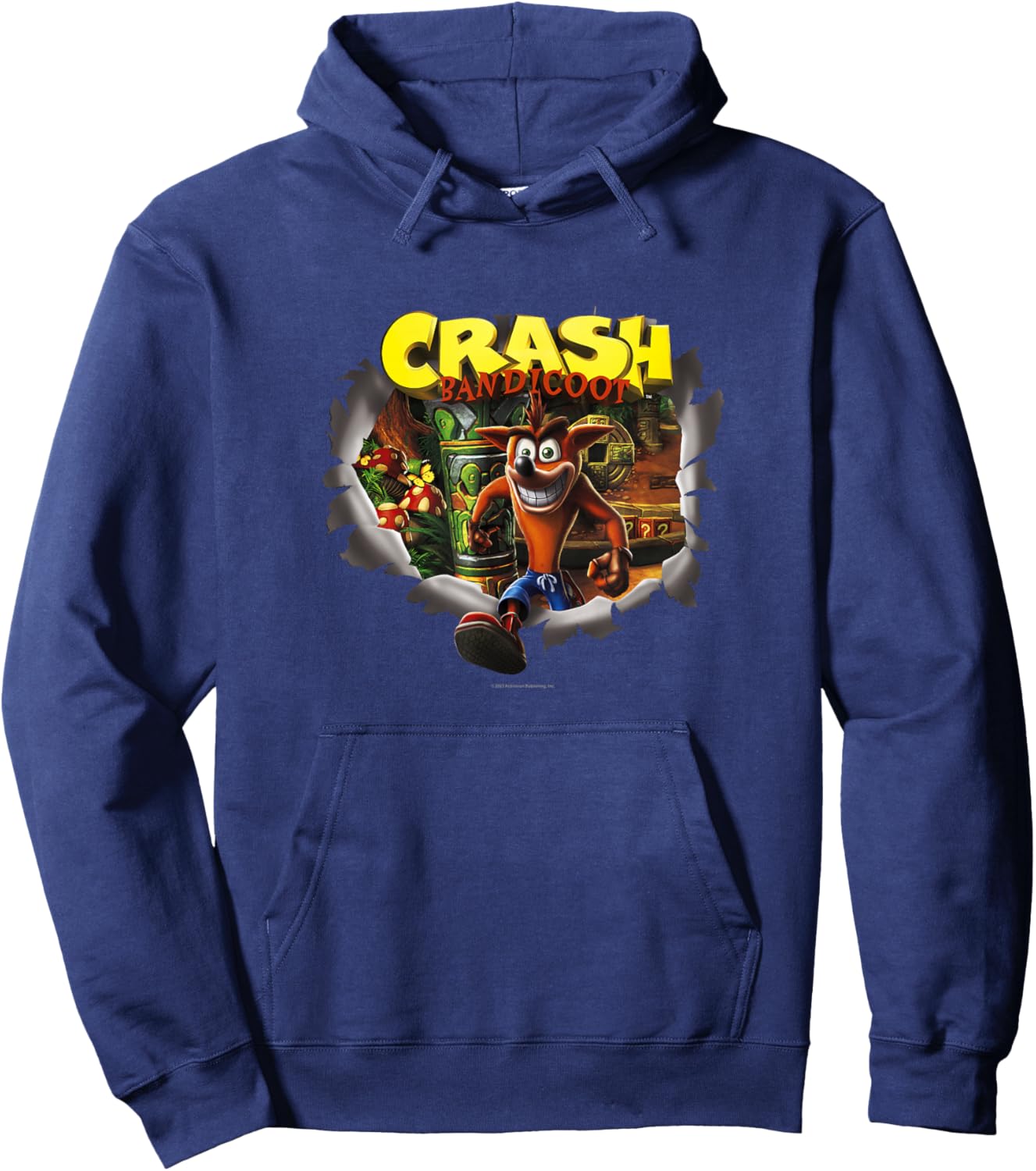 Crash Bandicoot Vintage Island Breakthrough Game Poster Hoodie - Hoodie | Navy