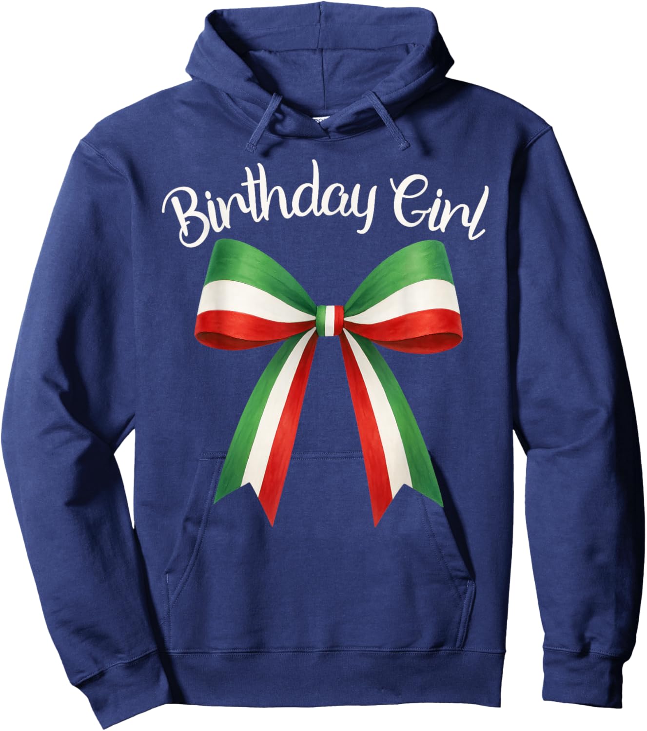 Italian Birthday Girl Cute Italia Coquette Bow Birthday Girl Hoodie - Hoodie | Navy