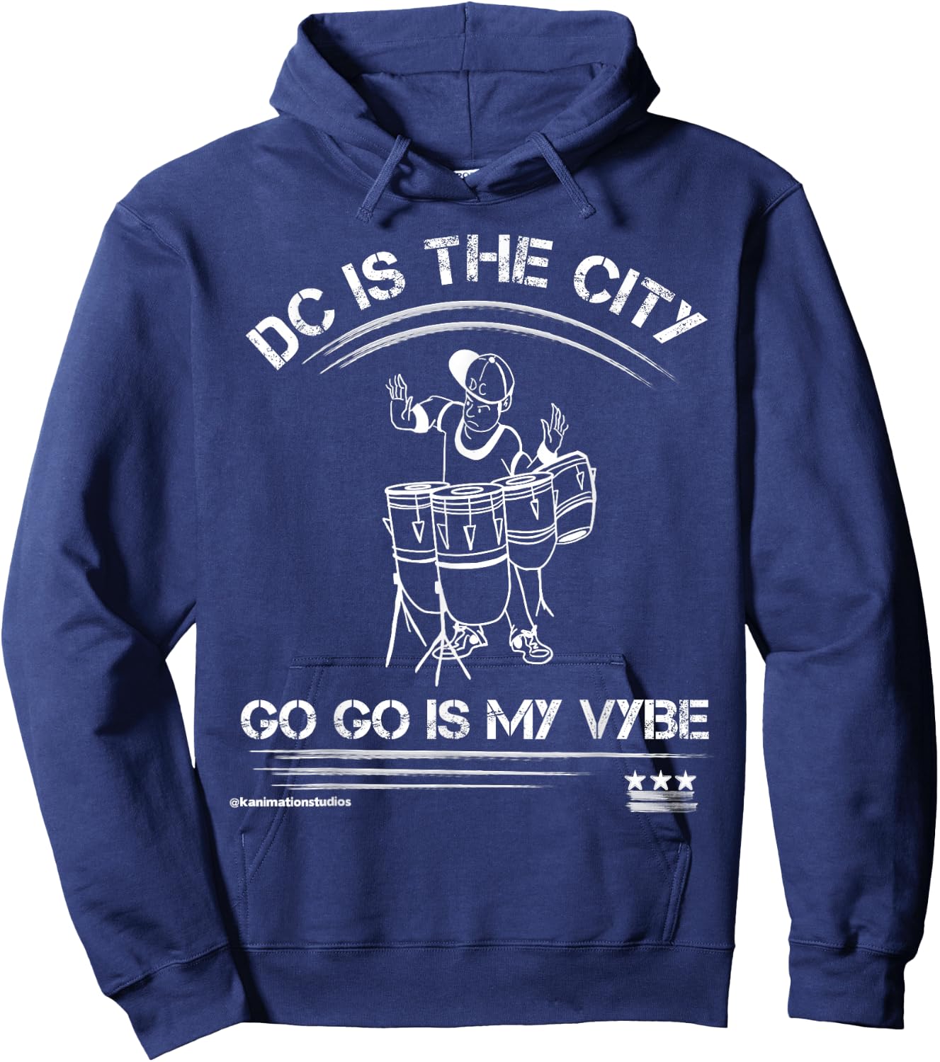 Washington DC is the City Go Go is my Vybe Music Hoodie - Hoodie | Navy