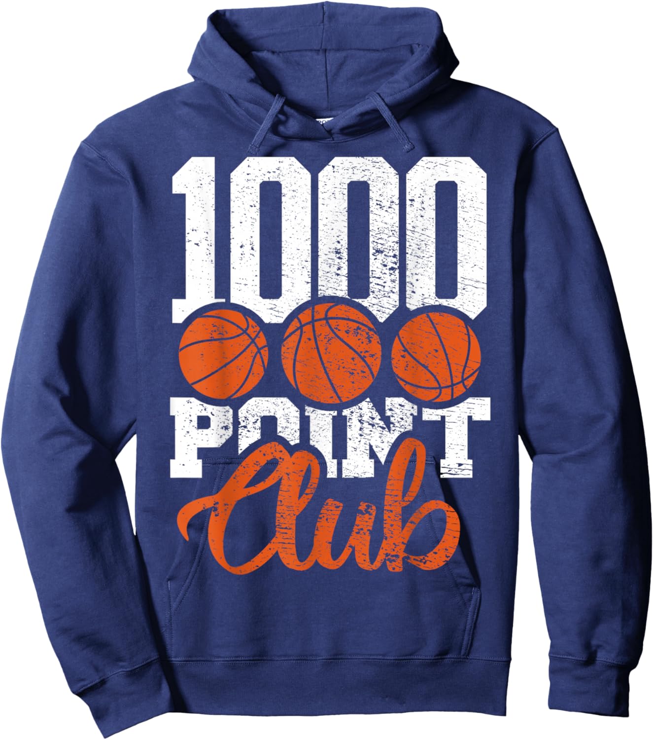1000 Points Basketball Club Scorer Squad Basketball Player Hoodie - Hoodie | Navy