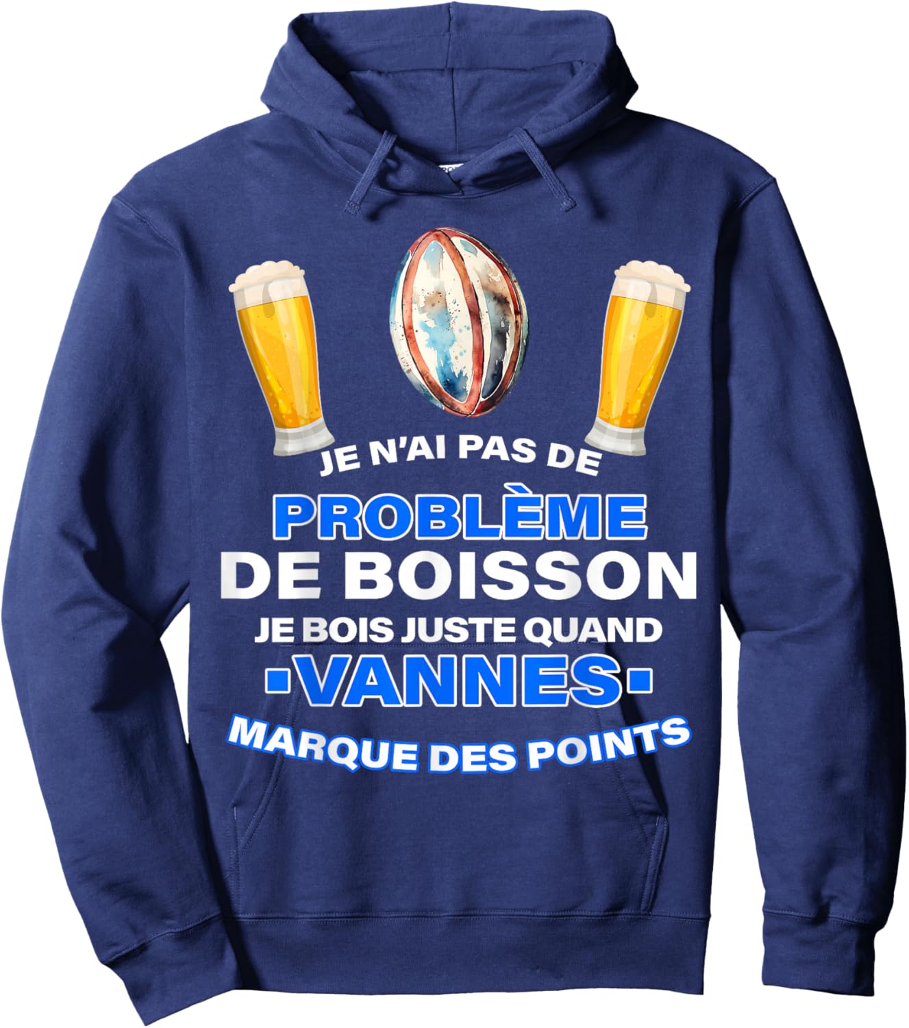 Valves Rugby Fans Aperitif Beer Spirit Club Humour , Black, S Hoodie - Hoodie | Navy