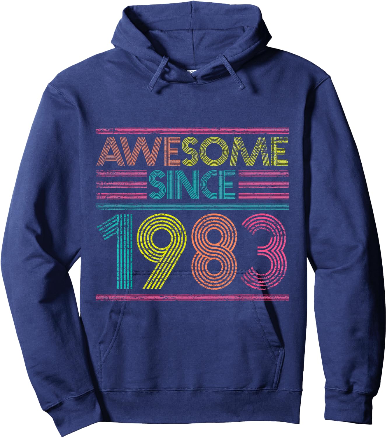 Awesome Since 1983 42nd Birthday Gifts 42 Years Old Hoodie - Hoodie | Navy