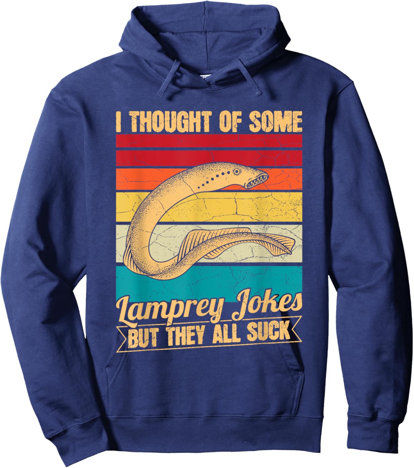 Sea Lamprey Fish Design for a Lamprey fan Hoodie - Hoodie | Navy