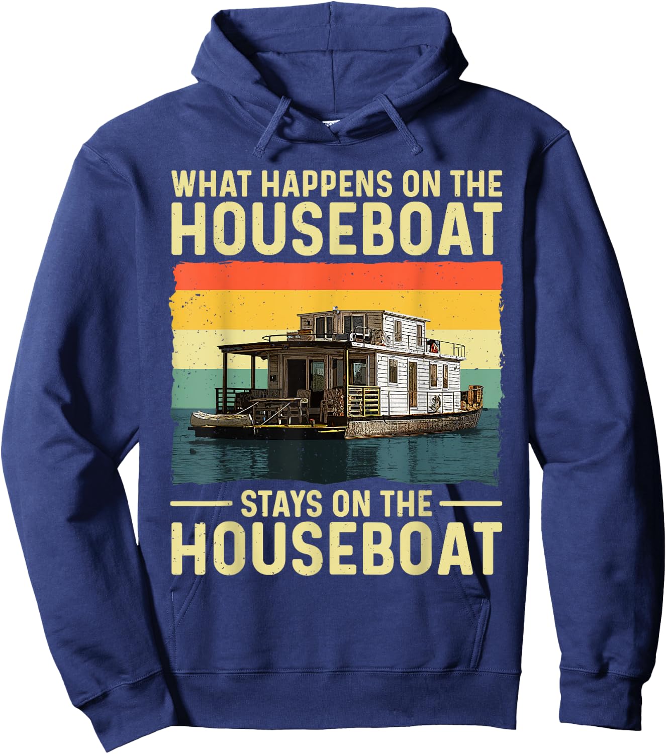 Houseboat Design Women House Boat Captain Houseboat Hoodie - Hoodie | Navy