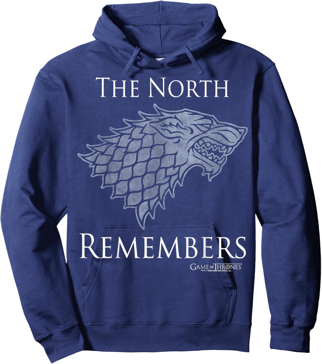Game Of Thrones House Stark The North Remembers Direwolf Hoodie - Hoodie | Navy