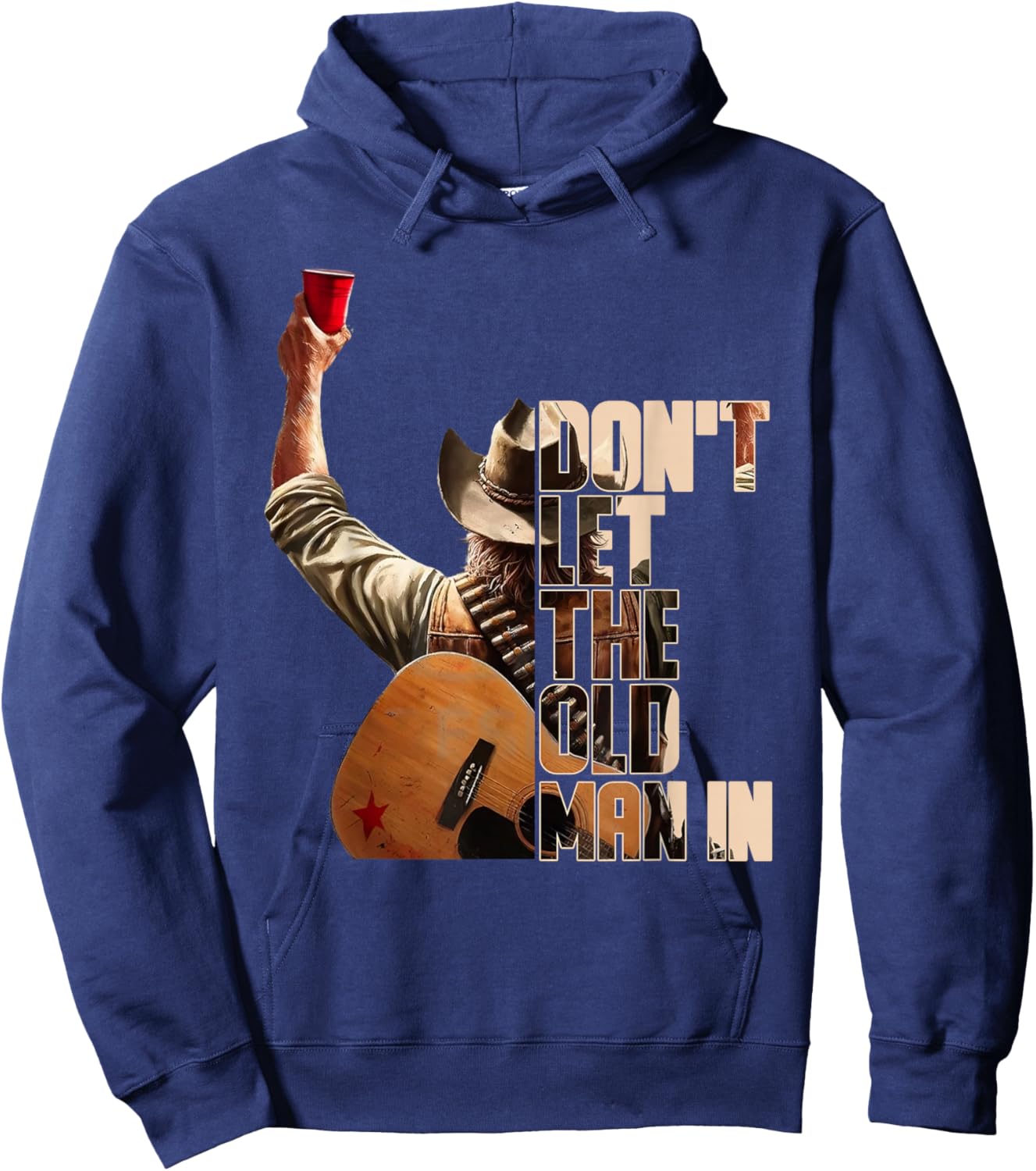 Don't LET The Old Man in Black Version Hoodie - Hoodie | Navy