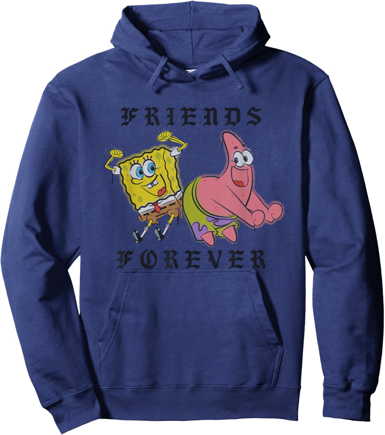 Spongebob Squarepants Friends Forever Cute Duo Hoodie - Hoodie | Navy