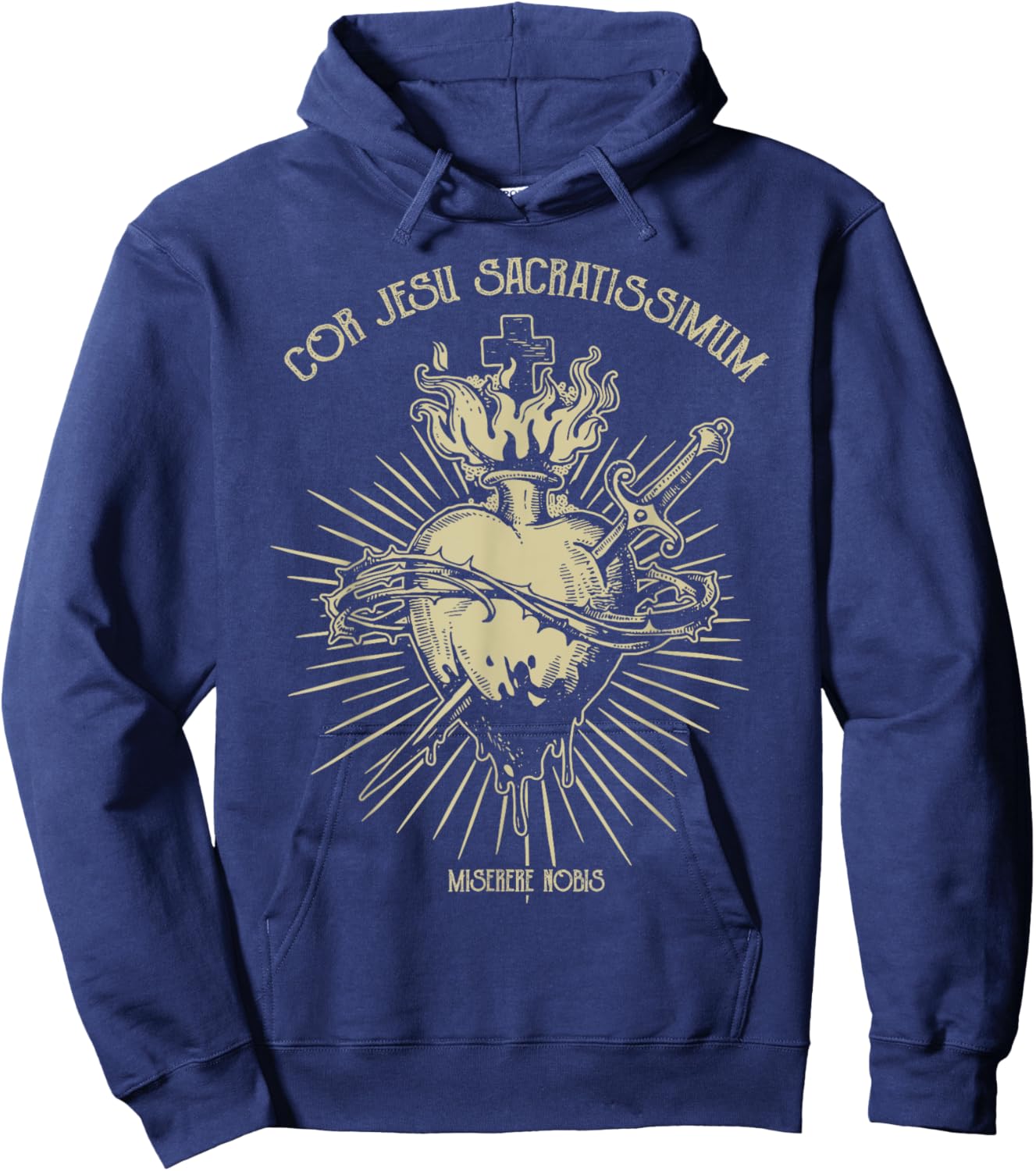 Sacred Heart Of Jesus Christian Catholic Devotion Hoodie - Hoodie | Navy
