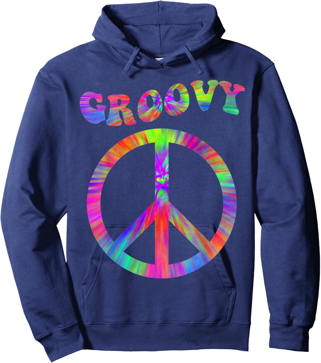 Groovy 70's Tie Dye Design Vintage 70s Gift Retro 70's des Hoodie - Hoodie | Navy