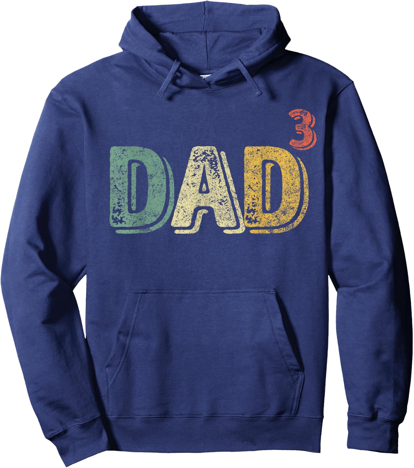 Dad Cubed Shirt Dad Of Three Quote Funny Christmas Gift Hoodie - Hoodie | Navy