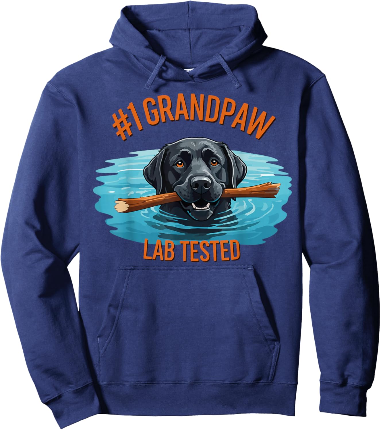 #1 GRANDPAW lab tested Best Dog Grandpa Labrador Retriever Hoodie - Hoodie | Navy